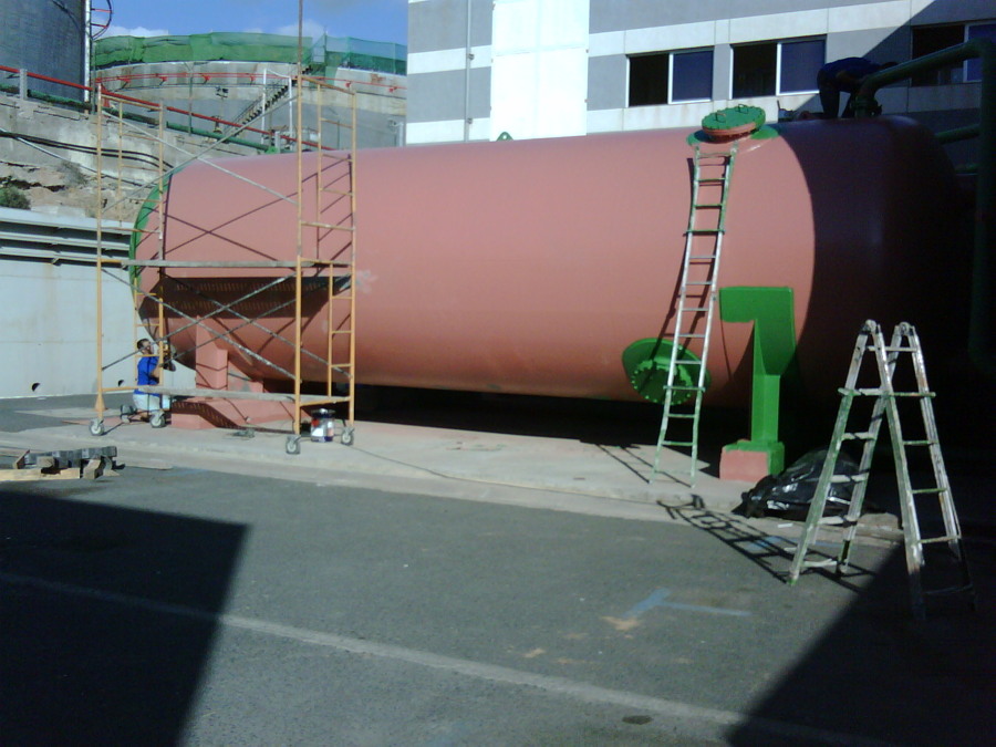 Pintado de un deposito