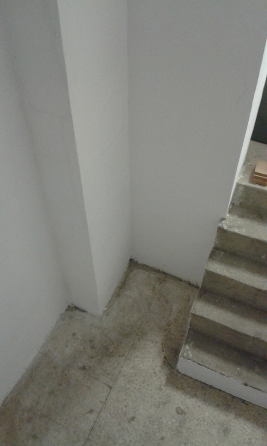 Pintado de zona de esquina-columna