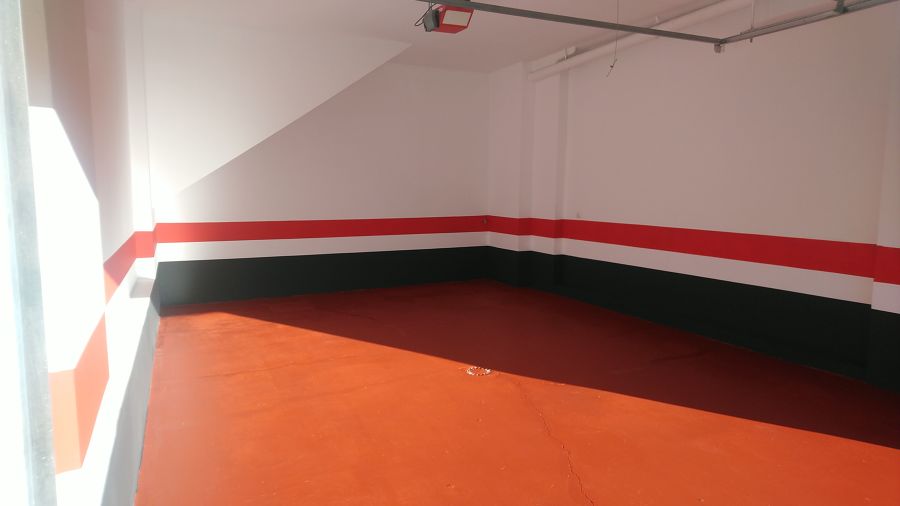 Pintado paredes y suelo garaje