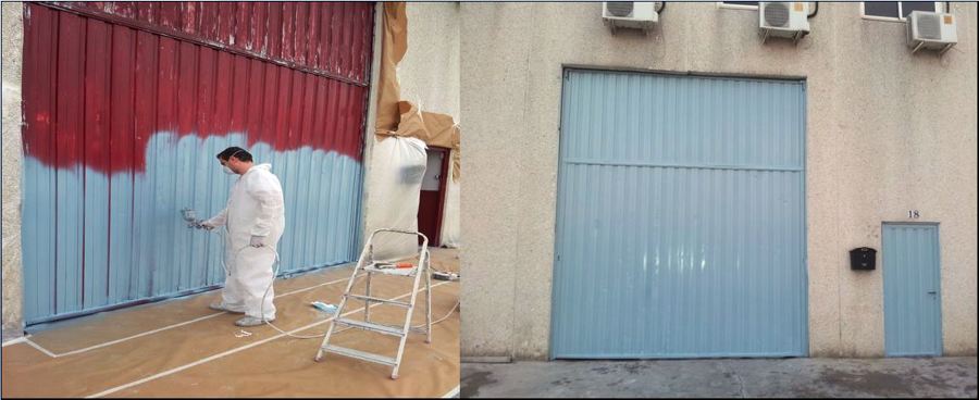 pintar puerta neve industrial