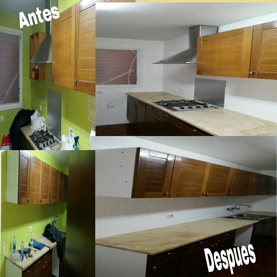 Pintura de baldosa verdes a blancas