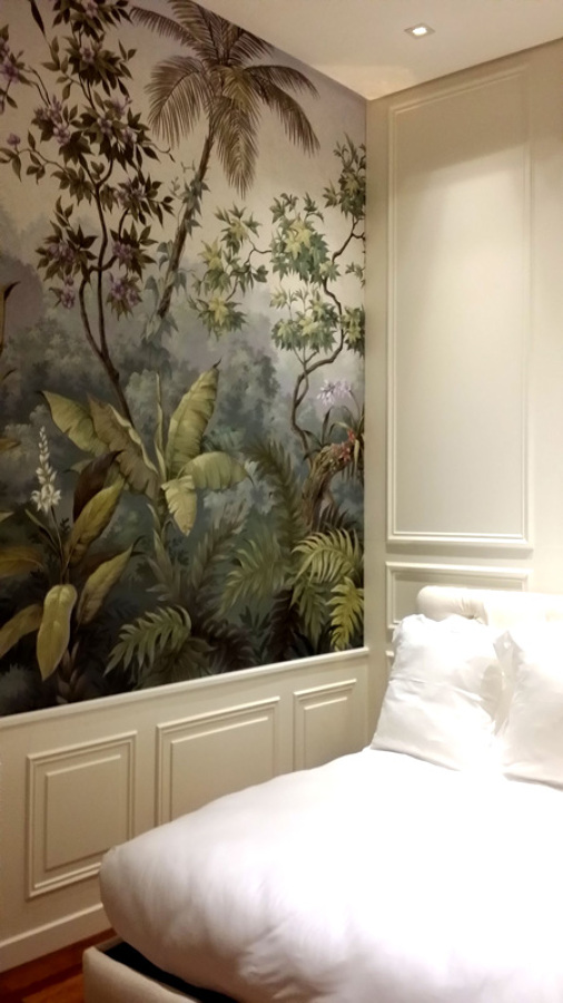 Pintura decorativa en paredes del hogar