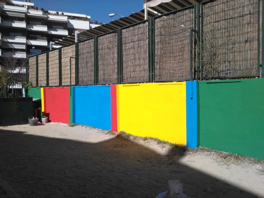 Pintura decorativa para muro de colegio