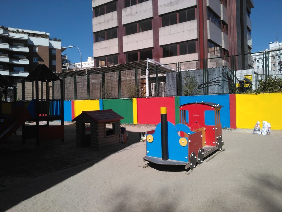 Pintura decorativa para muro de colegio