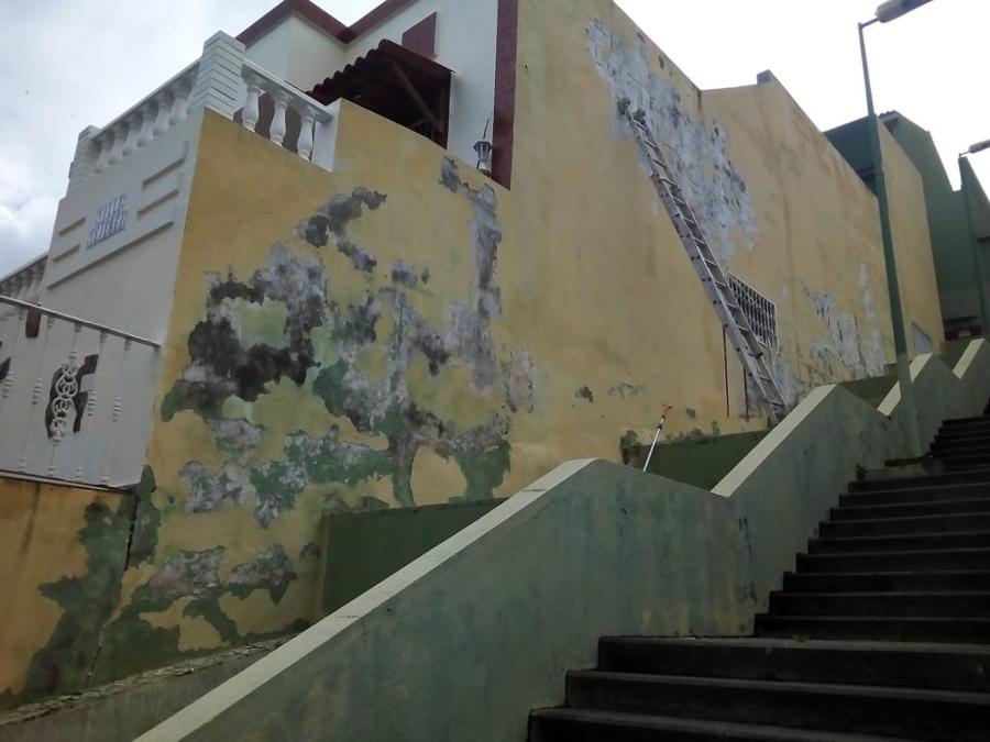 pintura exterior de fachada pared lateral