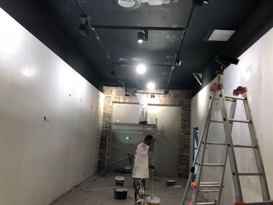 Pintura interior local comercial paredes y techos