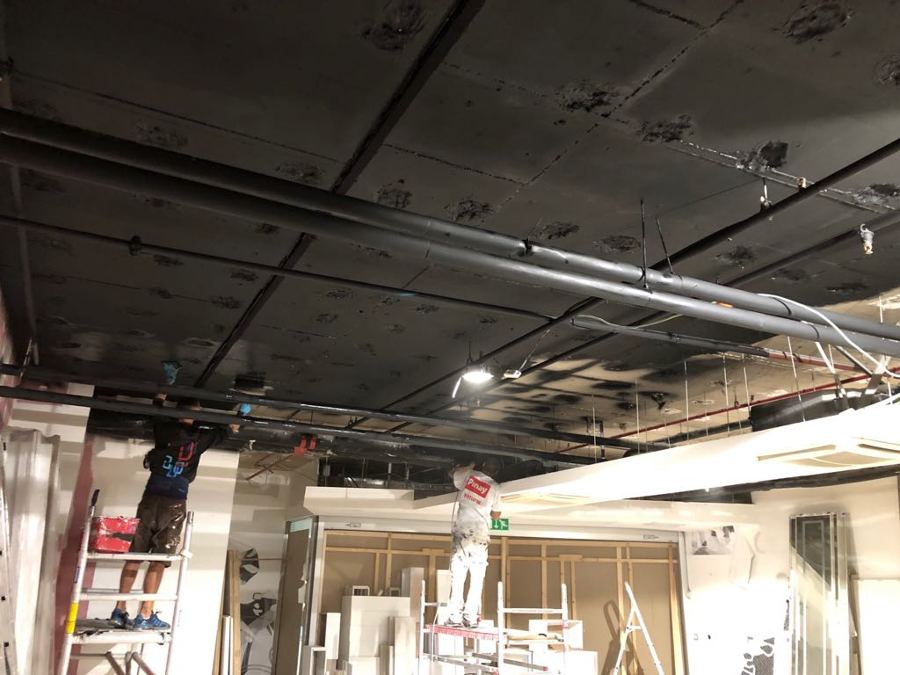 Pintura interior local comercial techo