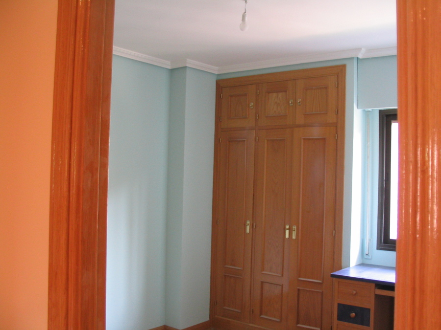 Pintura lisa y molduras