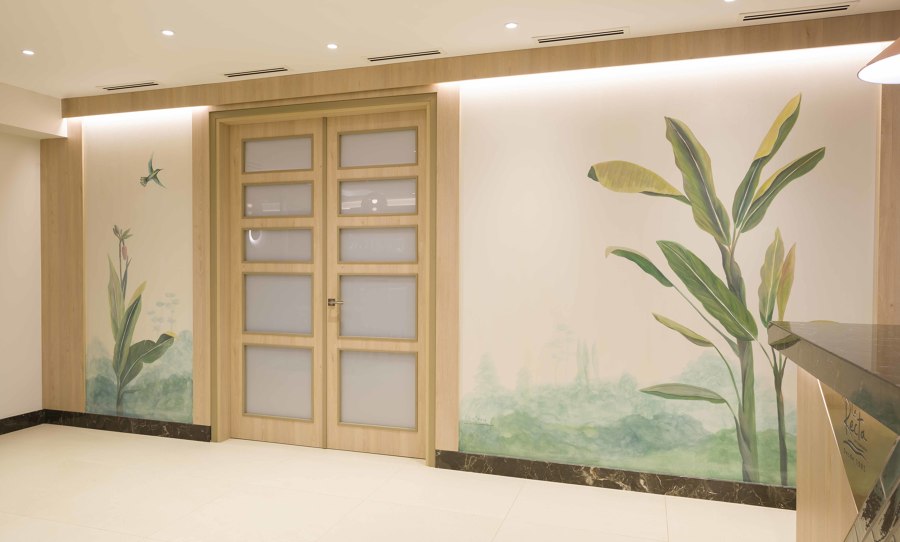 Pintura mural de restaurante Aguas Blanquillas