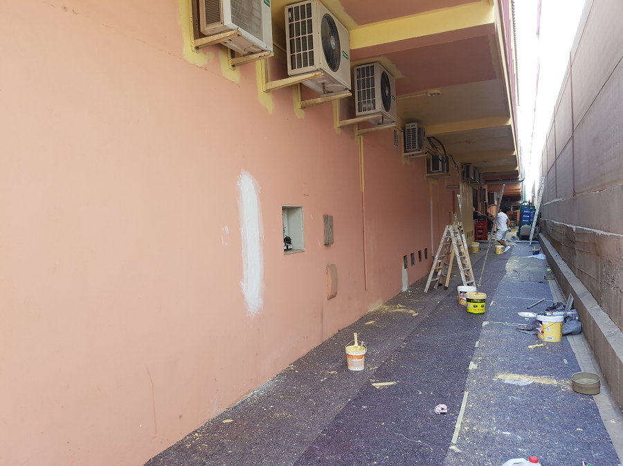 pintura patios traseros deoficinas y locales