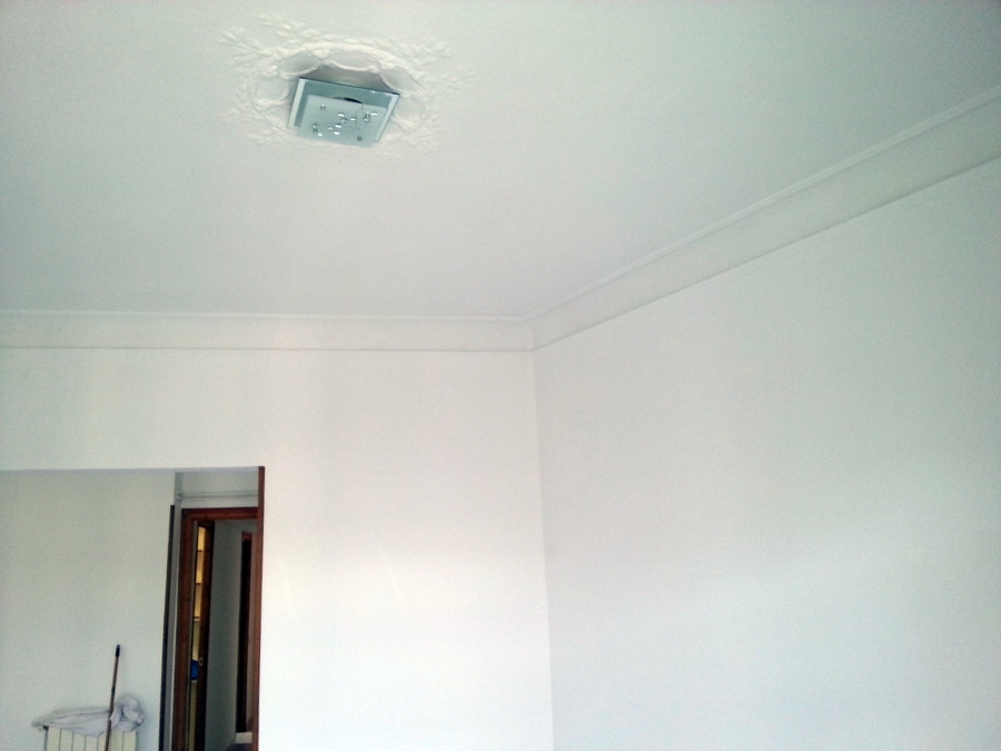 Pintura piso y luminaria