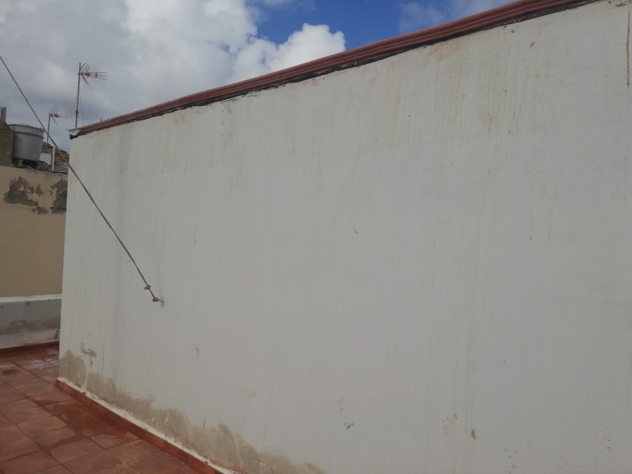 pintura y reparación de muros y pretiles en cubierta de azotea