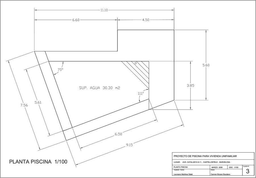 Piscina en castelldefels , agua salada
