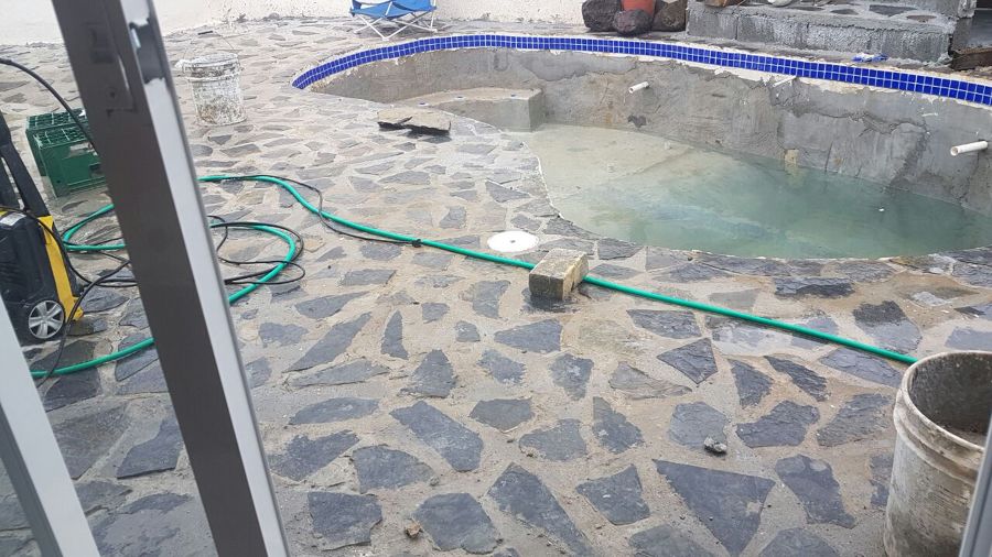 piscina en obra