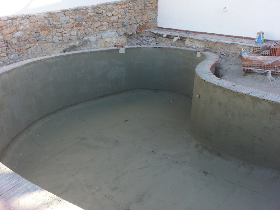 Piscina forma riñon