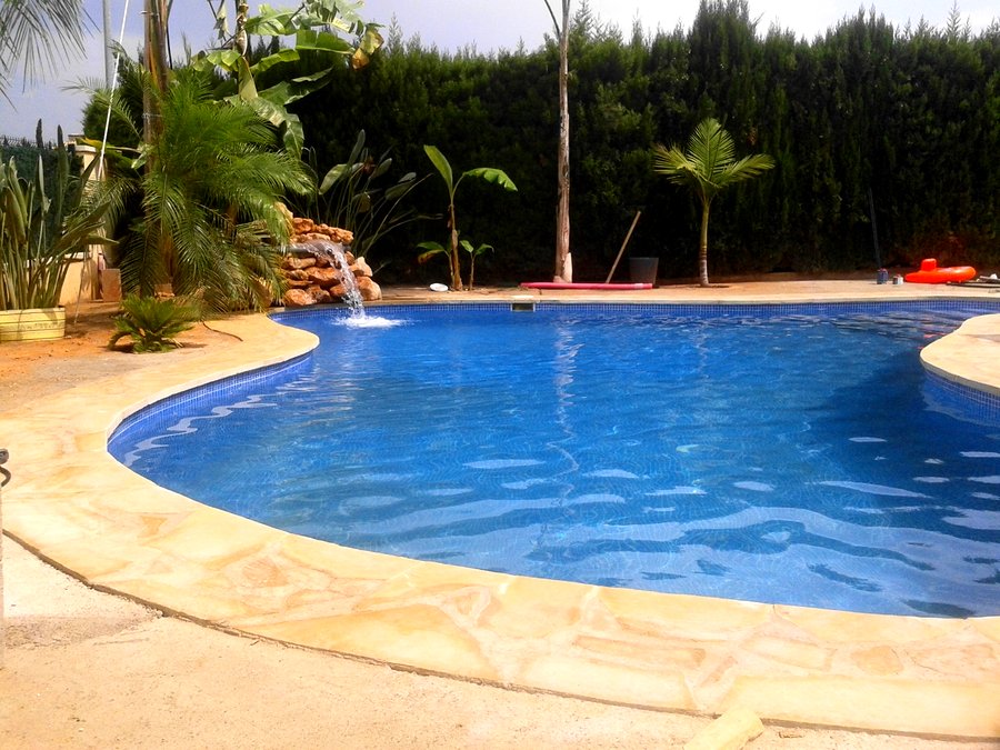 Piscina privada en forma de "Laguna"