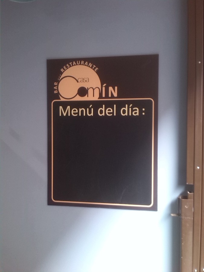 Pizarra menu.