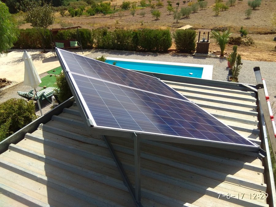 Placas solares para depuradora solar