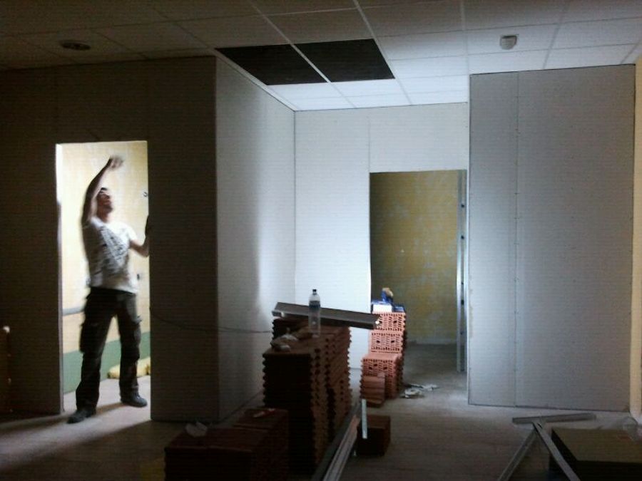 Pladur en cocina y wc