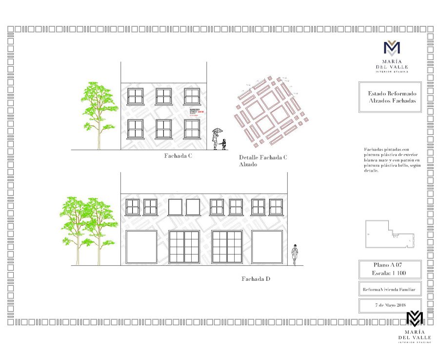 Plano de alzados de fachadas