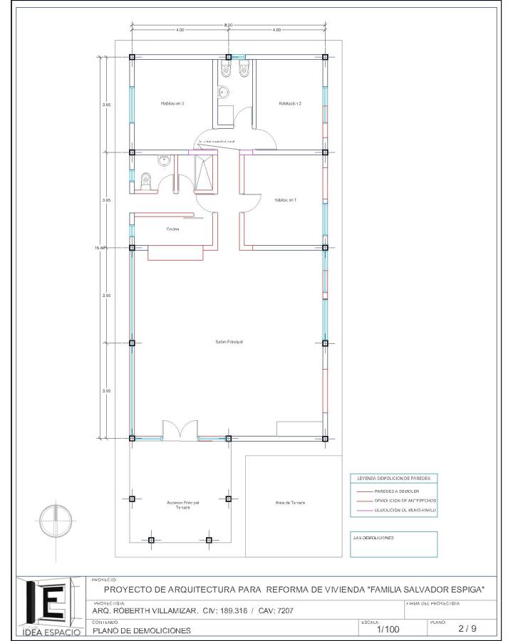 Plano de Demoliciones