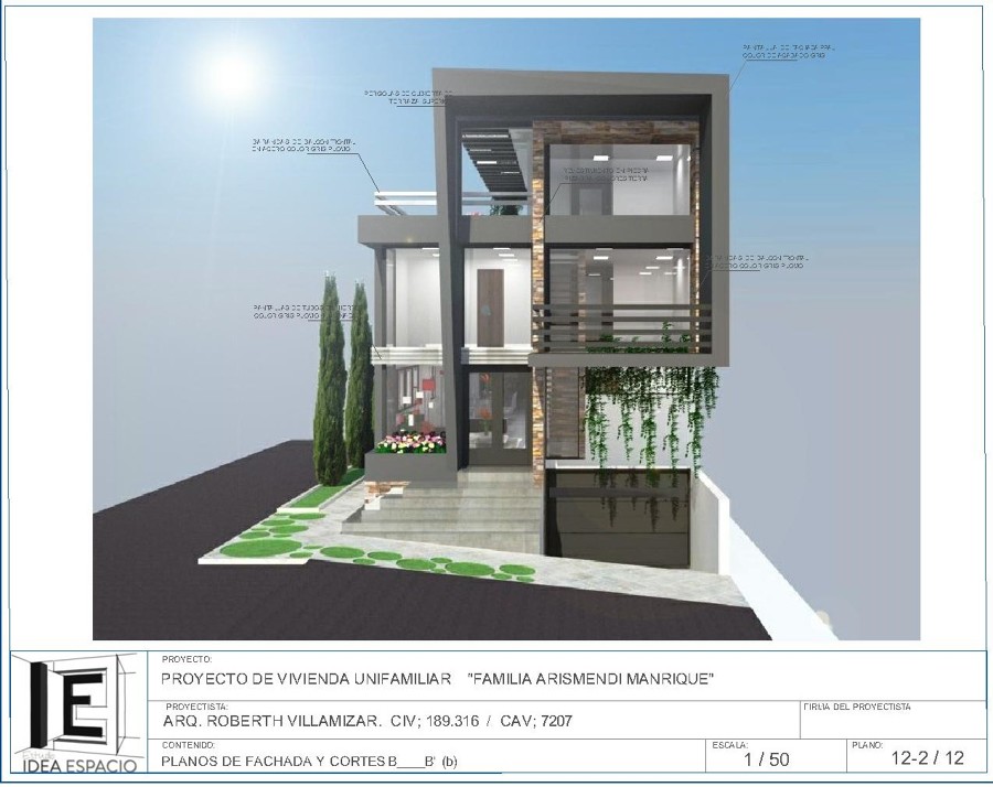 Plano de Fachada Principal