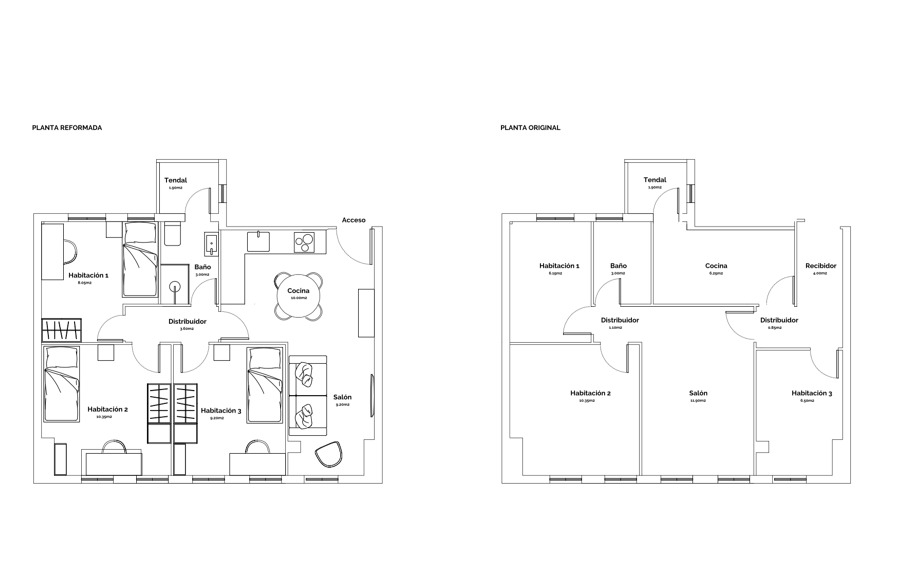 Plano de la reforma y del estado anterior
