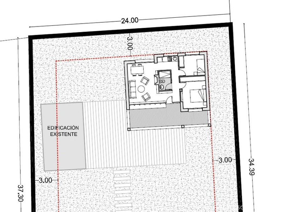 Plano de parcela y mobiliario