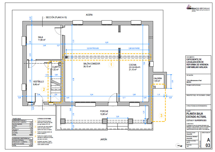 Plano de PB de Expediente de Legalización de vivienda