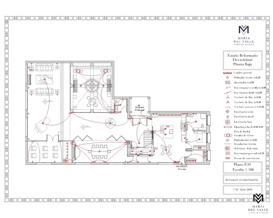 Plano de planta de instalaciones eléctricas