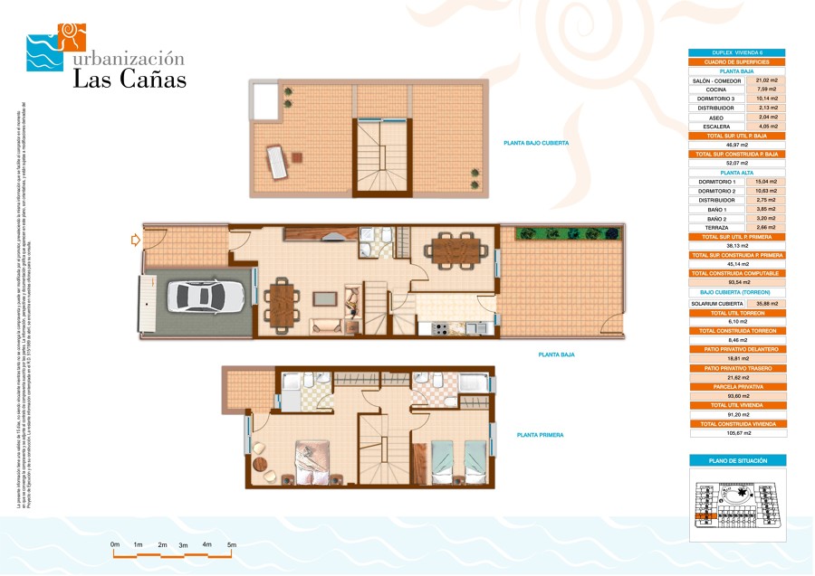 Plano de vivienda tipo.