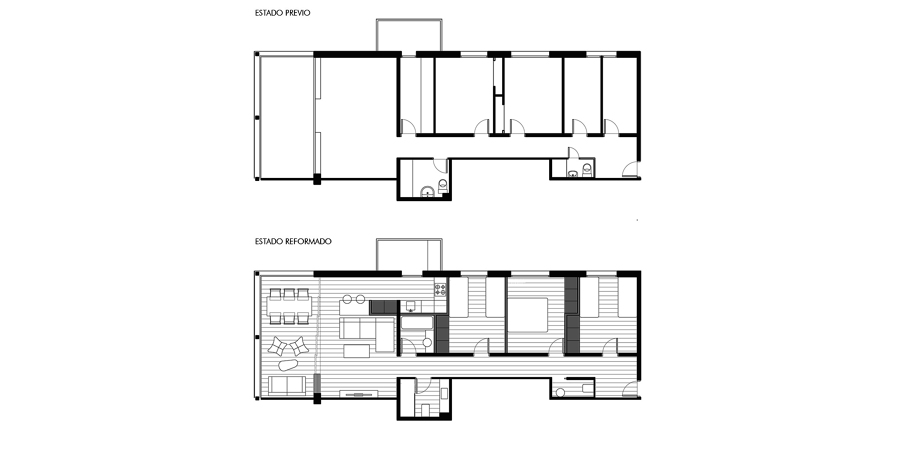 Plano estado previo y proyecto