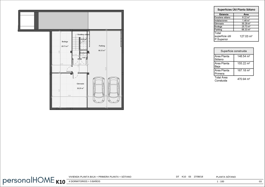 Plano planta sótano