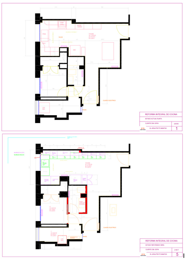 Planos de Estado Inicial y Reformado