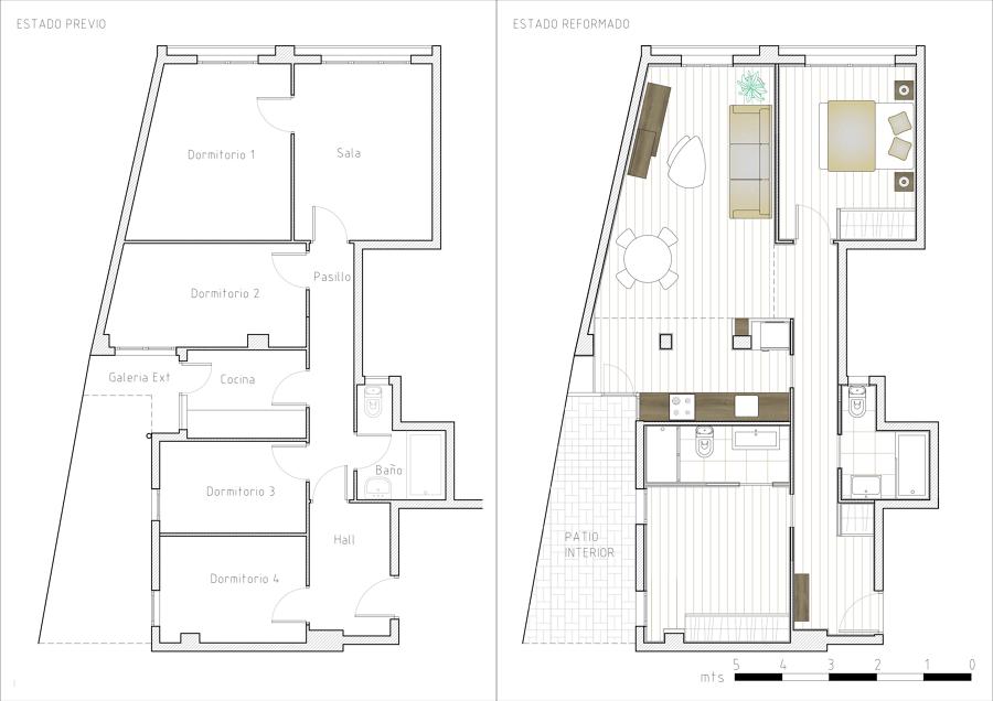 Planos estado previo y reformado