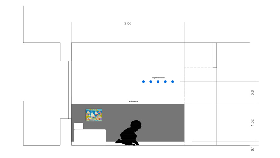 Planos sección rincón de lectura