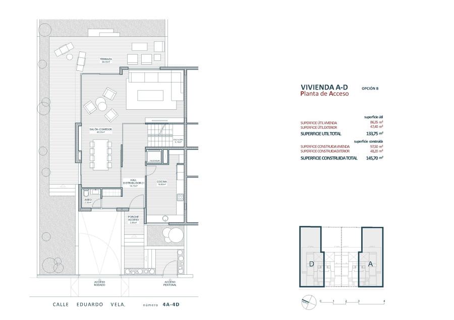 Planos vivienda unifamiliar adosada