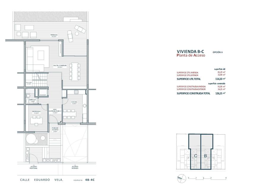 Planos vivienda unifamiliar adosada
