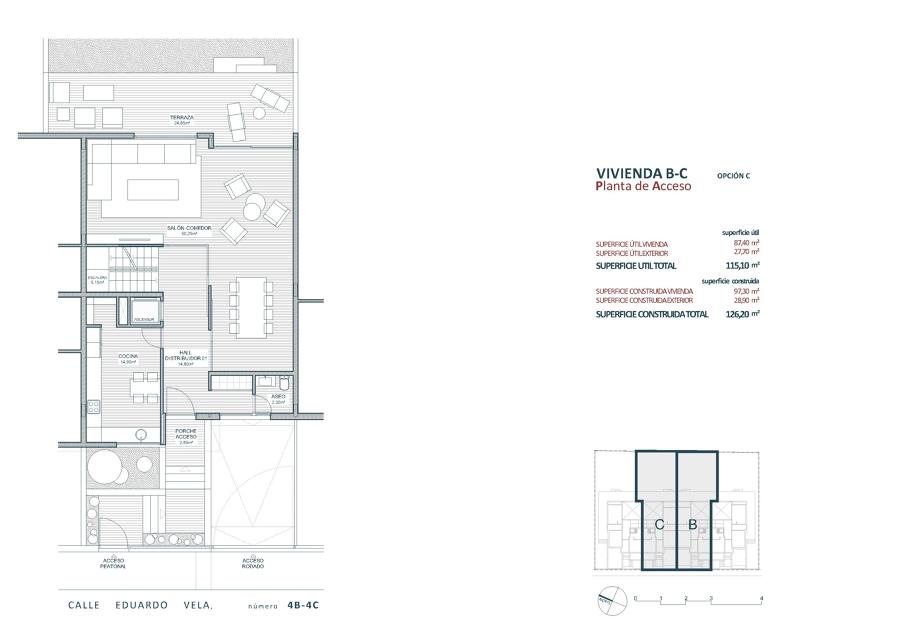 Planos vivienda unifamiliar adosada