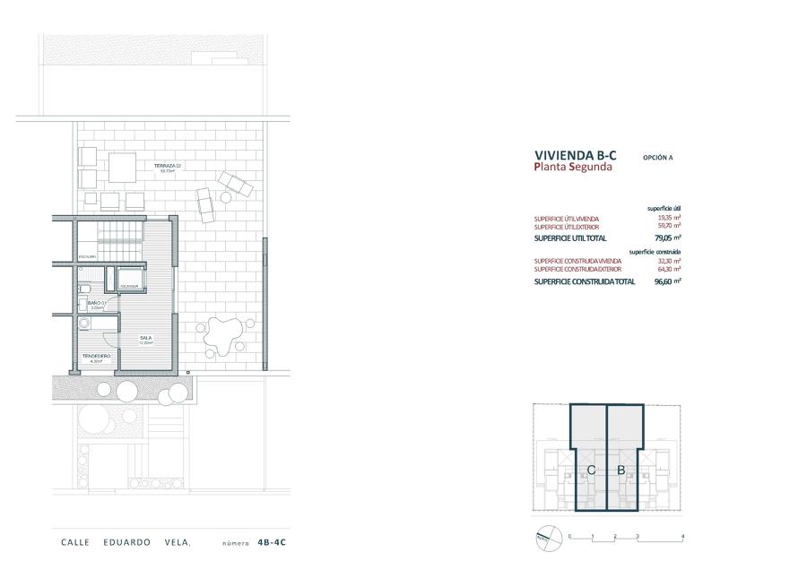 Planos vivienda unifamiliar adosada