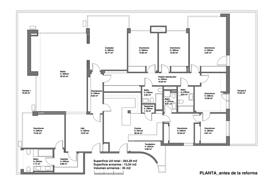 Planta antes de la reforma