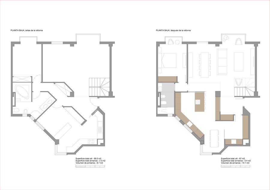 Planta Baja Antes y Despues