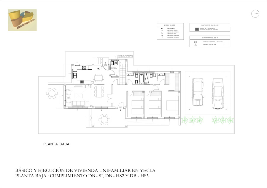 Planta Baja Cumplimiento DB-SI, DB-HS2 y DB-HS3