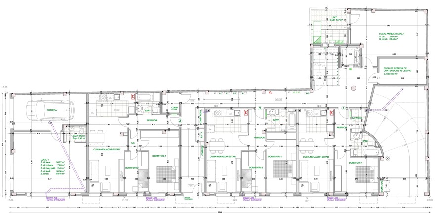 Planta edificio plurifamiliar