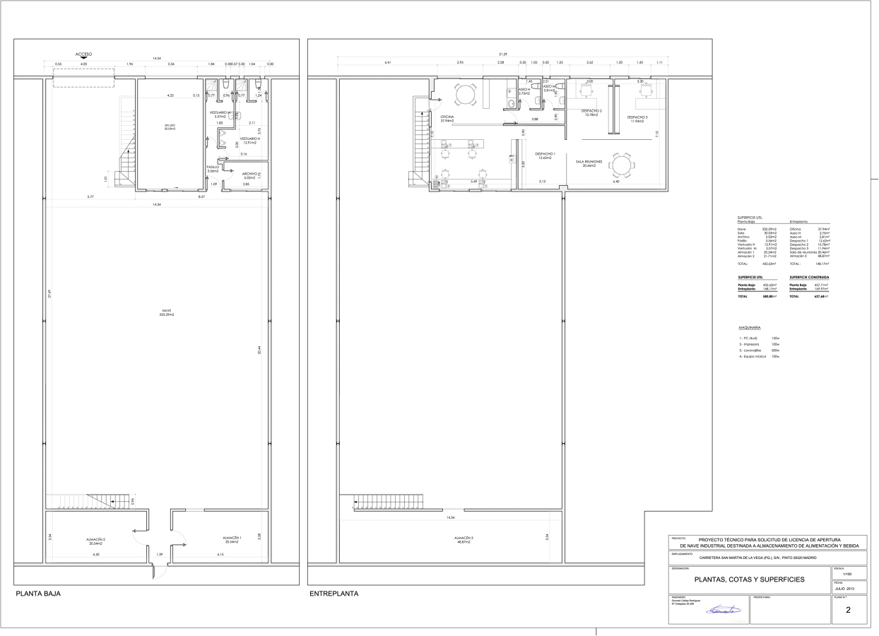 Planta nave industrial