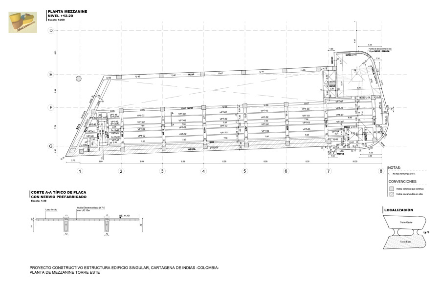 Planta Piso Mezzanine Torre Este