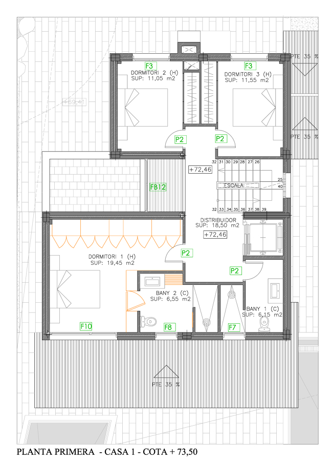 Planta Primera Casa 1