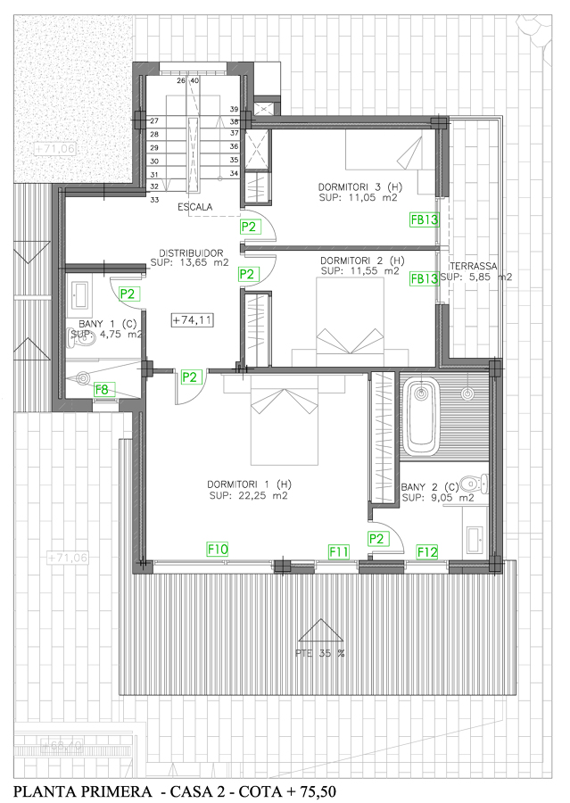 Planta Primera Casa 2
