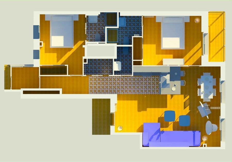 Planta Reformada vista 3D
