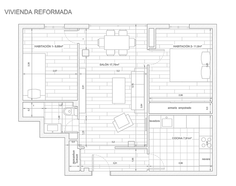 Planta vivienda reformada